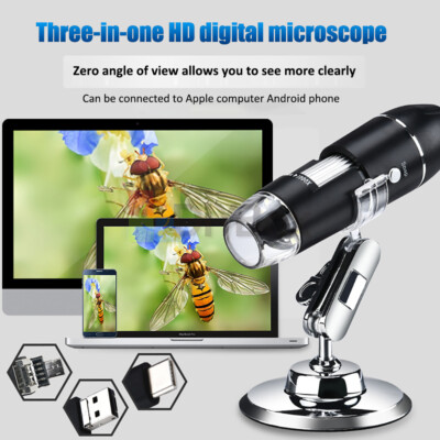 8 LED Digital USB Handheld Microscope Endoscope Magnifier Camera 500X 1000X