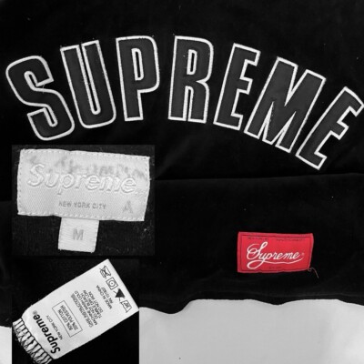 2016 Supreme Velour Velvet Arc Logo Football Baseball Jersey