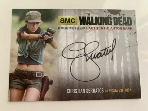 2016 CHRISTIAN SERRATOS Cryptozoic The Walking Dead Season 4 Autograph Rosita  S - Picture 1 of 1