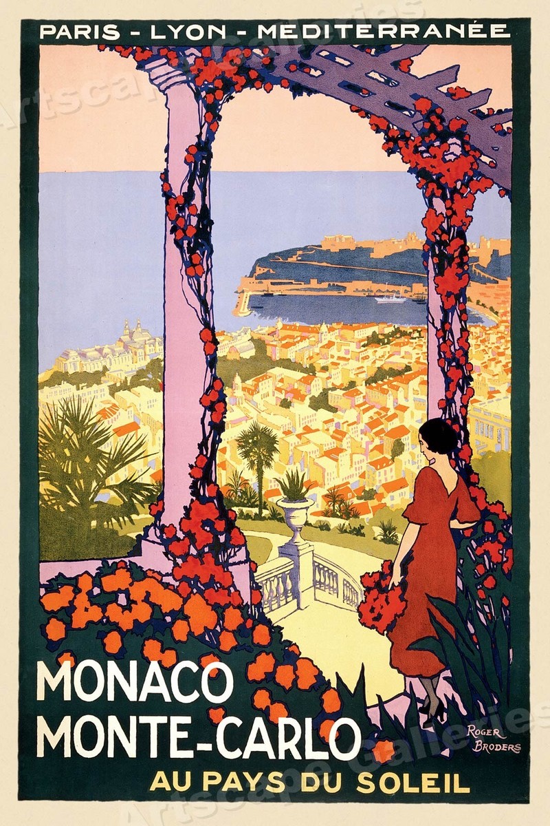 Tirage Argentique Vintage Monaco Circa 1900 - Format 10x15 Cm, Référence CI2726, Original