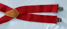 Nicholas Mens Red Suspenders Adjustable Work Made in USA
