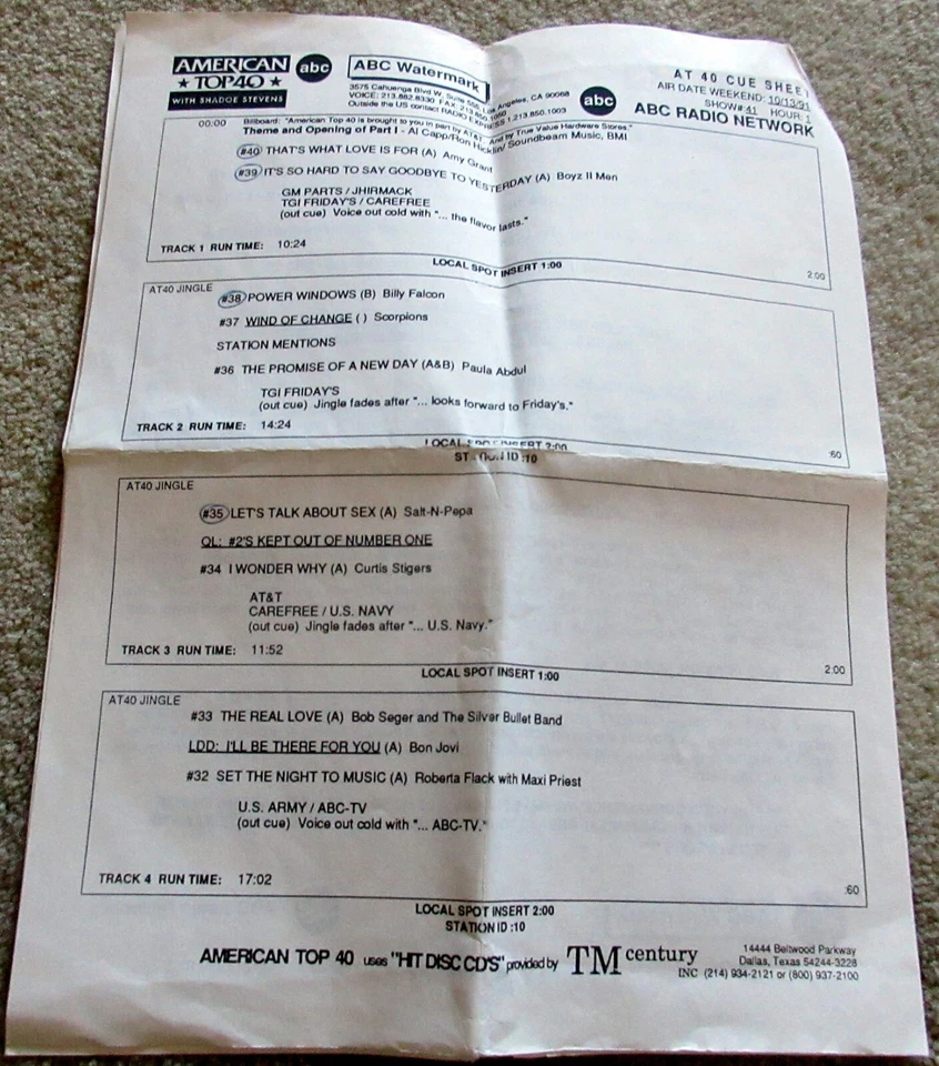 AMERICAN TOP 40 Shadoe Stevens 4 CDs October 12 & 13 1991 Show #41 Prince RARE $ Foto 4 de 4