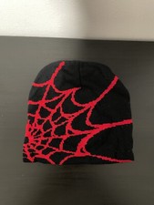 Spider Web Beanie NEW Black Red Hat Unisex Halloween Horror
