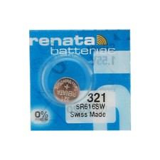 5-Pack 321 / SR616SW Renata Silver Oxide Button Batteries