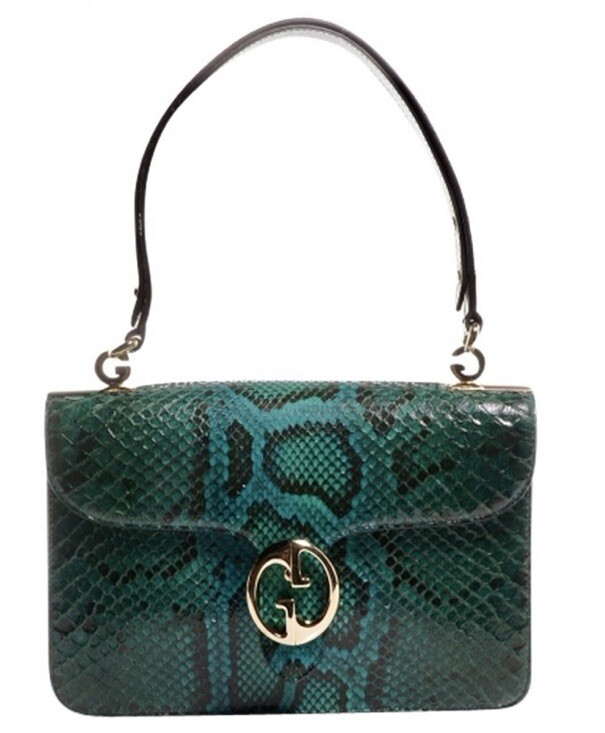 Gucci Python Medium Shoulder Bag Green - image 7