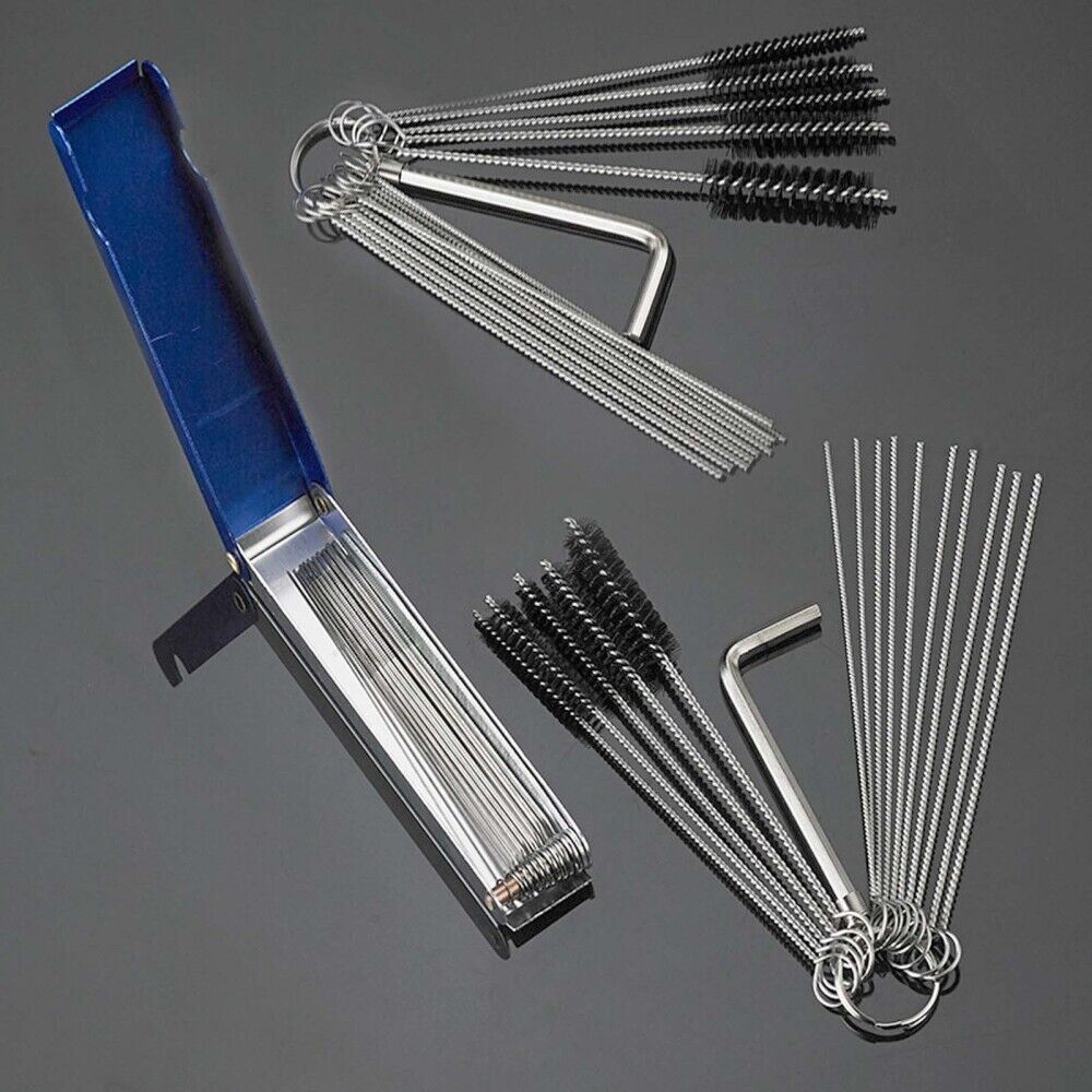 Carburetor Cleaning Kit, 13 Wires 10 Needles 5 Brushes 1 Pick