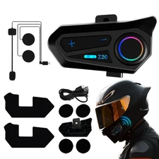 Motorcycle Intercom Headset Wireless Half Helmet Headset IPX6 Elegance