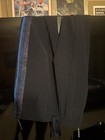 Zadig & Voltaire Pomy  Crepe Trousers Navy  glittery Side-Stripe band Size 38 — photo 1