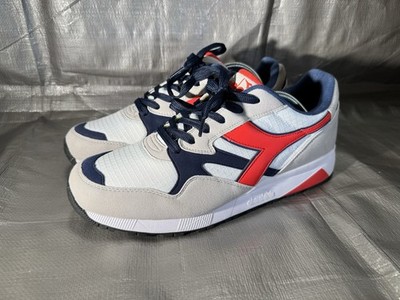 Diadora N902 Men's 11.5 White/Red/Blue/Grey Athletic Shoes