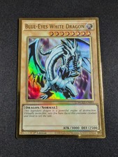 Yugioh - Blue-Eyes White Dragon MGED-EN001 1st Edition Premium Gold Rare NM