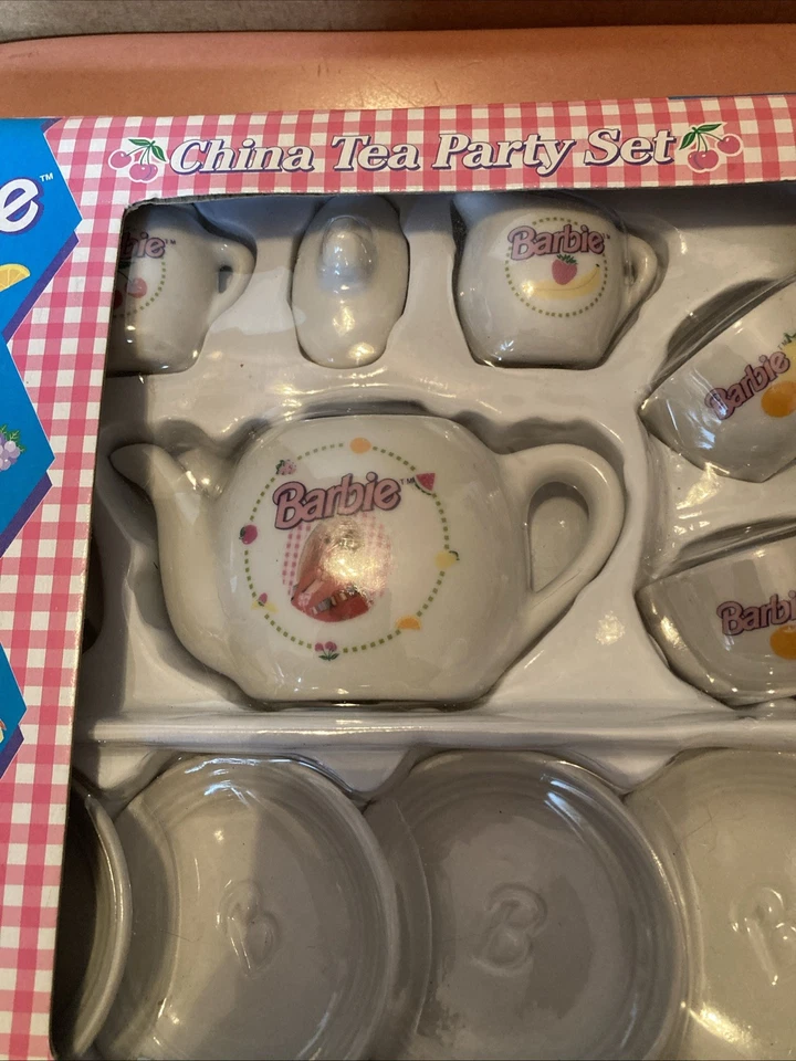 Barbie 13 piece China Tea Party Set Vintage 1994   - Image 3 of 4