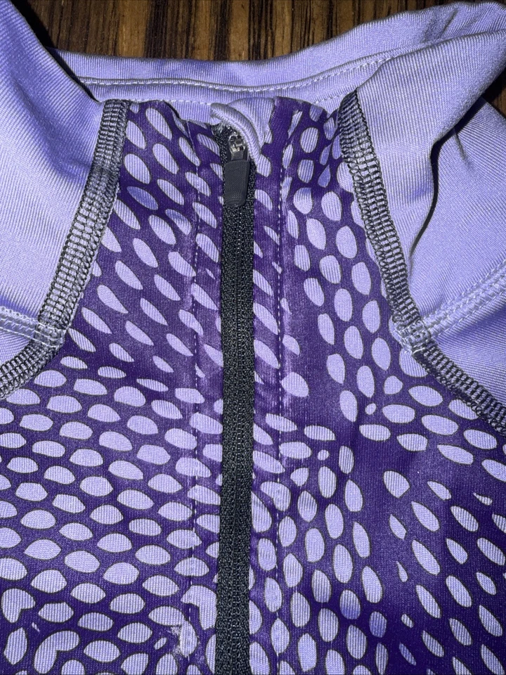 Nike Pro Pullover Mujer Púrpura Media Cremallera Térmica Correr Tru Fit Talla Grande Foto 2 de 4