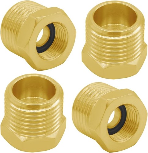 4Pk 1/2 G Male to 3/8 Compression Female Thread Bushing Pipe Fitting Brass Reduc