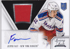 2013-14 Luxury Suite Jesper Fast /99 Auto Jersey Rookie NY Rangers Panini 13-14