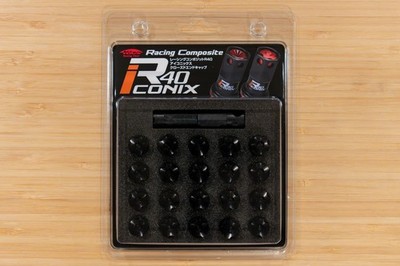 KYO-EI Project Kics R40 Iconix - Aluminum Cap Set - M12x1.5 - BLACK (20 caps)