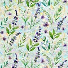 Window Privacy Film Stained Glass Decorative Static Cling Window Tint Sticker...