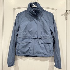 New Lululemon Always Effortless Jacket Blue Size 10 Washed Denim W/ Hood NWT