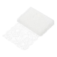 6" Wide 5 Yard Lace Ribbon Floral Pattern White Lace Trim Ribbon