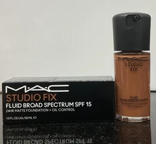 MAC Studio Fix Fluid SPF 15 24HR Matte Foundation+Oil Control NW46 1 OZ /30 ML