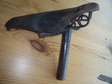 Vintage Brooks J5 leather saddle Comes With Gallows Seat Post 26.4mm stem