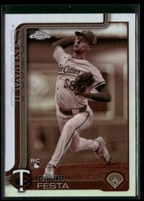 2025 Topps Chrome #156 David Festa Sepia Refractors