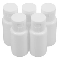 5 Pcs 20 Ml Cosmetic Plastic Bottles With Flip Cap Refillable Travel Containers