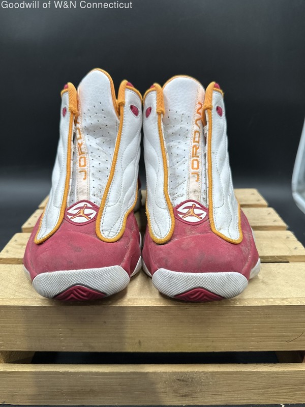 Jordan Pro Strong White Cardinal Red Vivid Sulfur Youth Sneakers Size 5.5Y COA