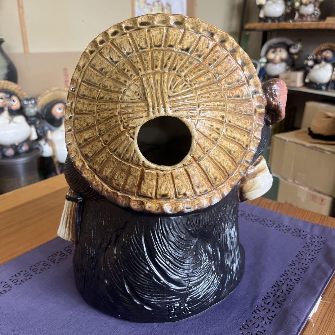 Japanese Pottery of Shigaraki Raccoon Ornament 27x19x31cm/10.62x7
