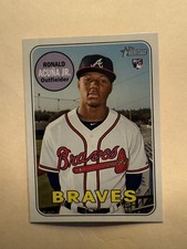 2018 Topps Heritage High Number Ronald Acuna Jr Ronald Acuña Jr #580 Rookie RC
