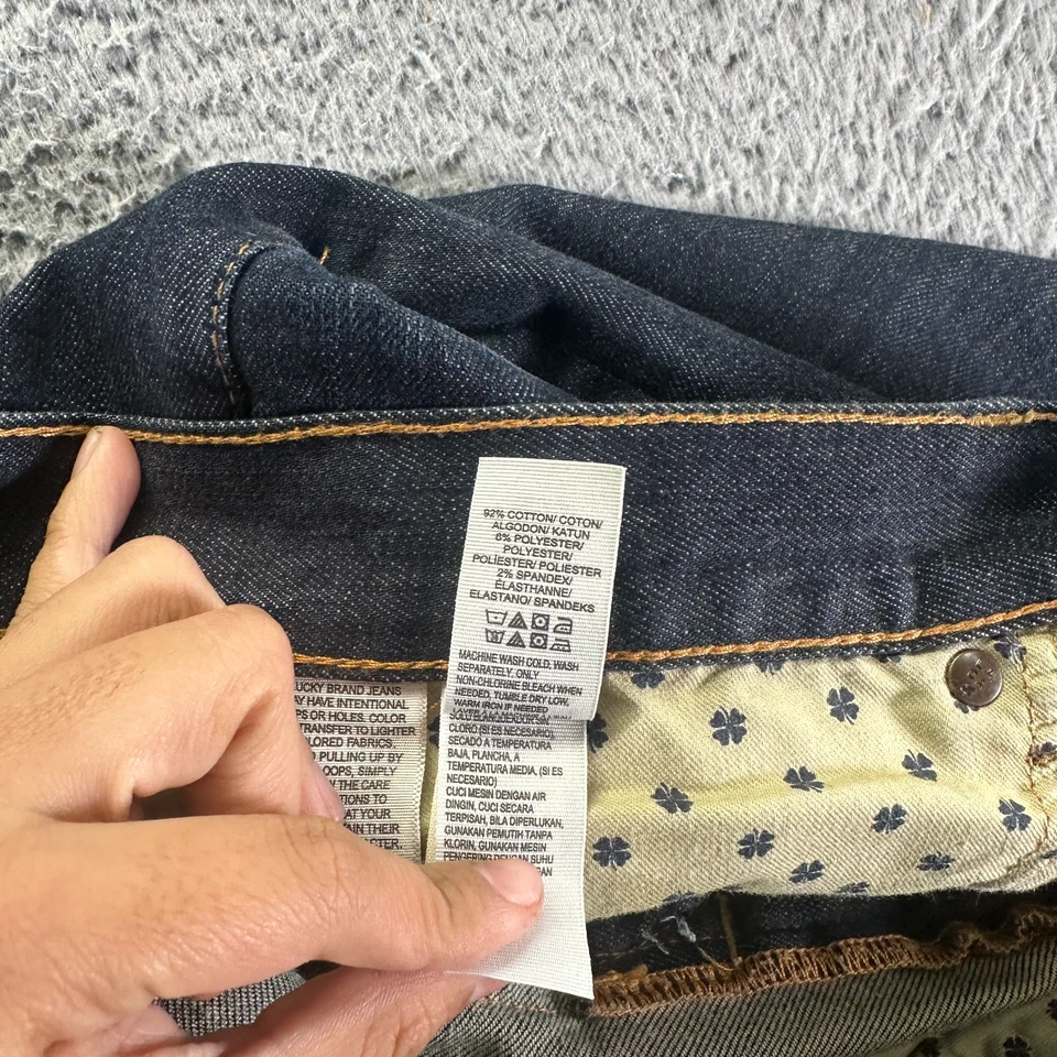 Pantalones de mezclilla Lucky Brand 221 para hombre 36x34 azul algodón pierna recta elásticos ropa de trabajo Foto 4 de 4