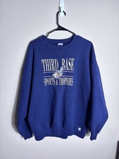 Russell Athletic Vintage Y2K Sweater Pullover Navy Blue Size XXL Made In USA