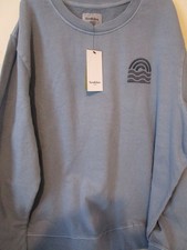 Goodfellow  Co French Terry Crewneck Pullover Mens Sweatshirt Rig Blue Size XL