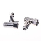1 Set RO Feed Water Adapter 1/2" To 1/4"3/8" With Shut-Off Tee Ball Valve