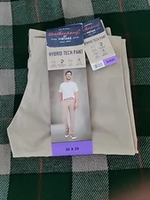 WEATHERPROOF VINTAGE MEN'S HYBRID TECH PANT, TAN, 30 x 29 NEW WITH TAG. 