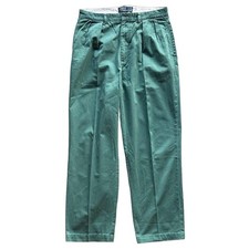 90s Polo Ralph Lauren Andrew Pants Mexico W33 L30 Green Vintage Pleated F/S