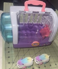 Little Live Pets Lil' Hamster House Cage W/ Hamsters Blue Pink  Purple - Working