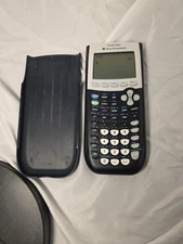 TESTED Texas Instruments TI-84 Plus Graphing Calculator Black Grey & Slide Cover