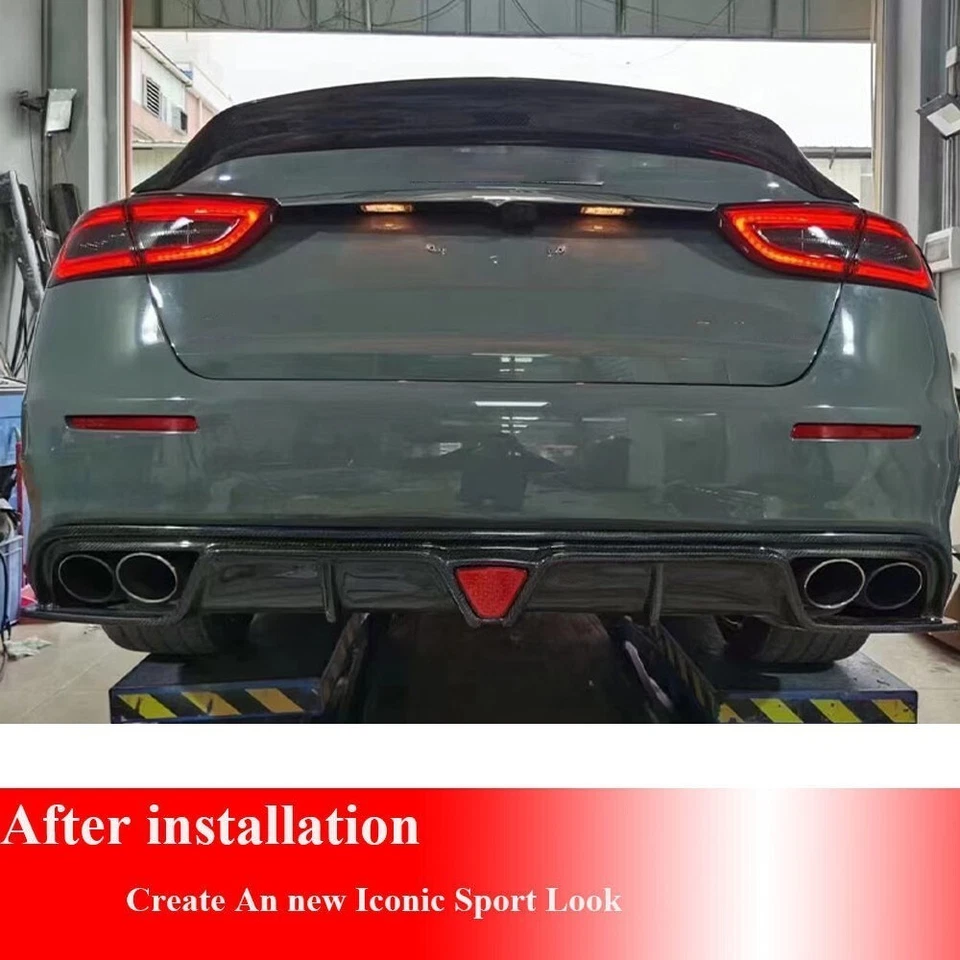 Alerón trasero de carbono real para Maserati Quattroporte GTS S Q4 2013-19 Foto 4 de 4