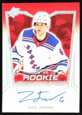 2021-22 SPx Rookie Signatures Zac Jones Auto New York Rangers #SPXR-ZJ