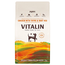 Vitalin Puppy Dry Dog Food 2kg Chicken with Vegetables BBD 08/2026 5.48 per kilo