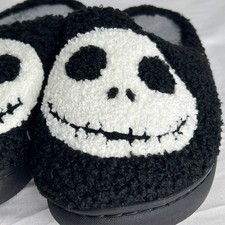Nightmare Christmas Jack Slippers Plush Cozy S/M Adult Slip On Shoes NEW Disney
