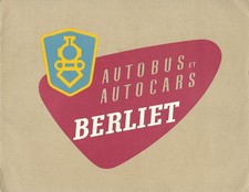 Bus Brochure Portfolio - Berliet  - PLB6 et al  - 9 models - c1956 (BU231)
