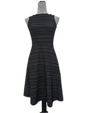 Banana Republic Women’s Dress Sz 0 Black White A Line Sleeveless Stretch Career