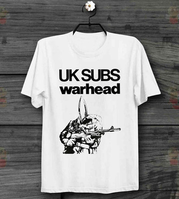Uk Subs Warhead Punk Retro Heavy Cotton White S-5XL T Shirt AG710