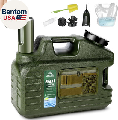 3.5Gallon/5 Gallon Water Jug with Pump, Camping Water Container, BPA Free Portab