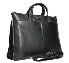 Piquadro  Cartella  Valigia Lavoro Porta Computer Espandibile in Pelle - Nera...