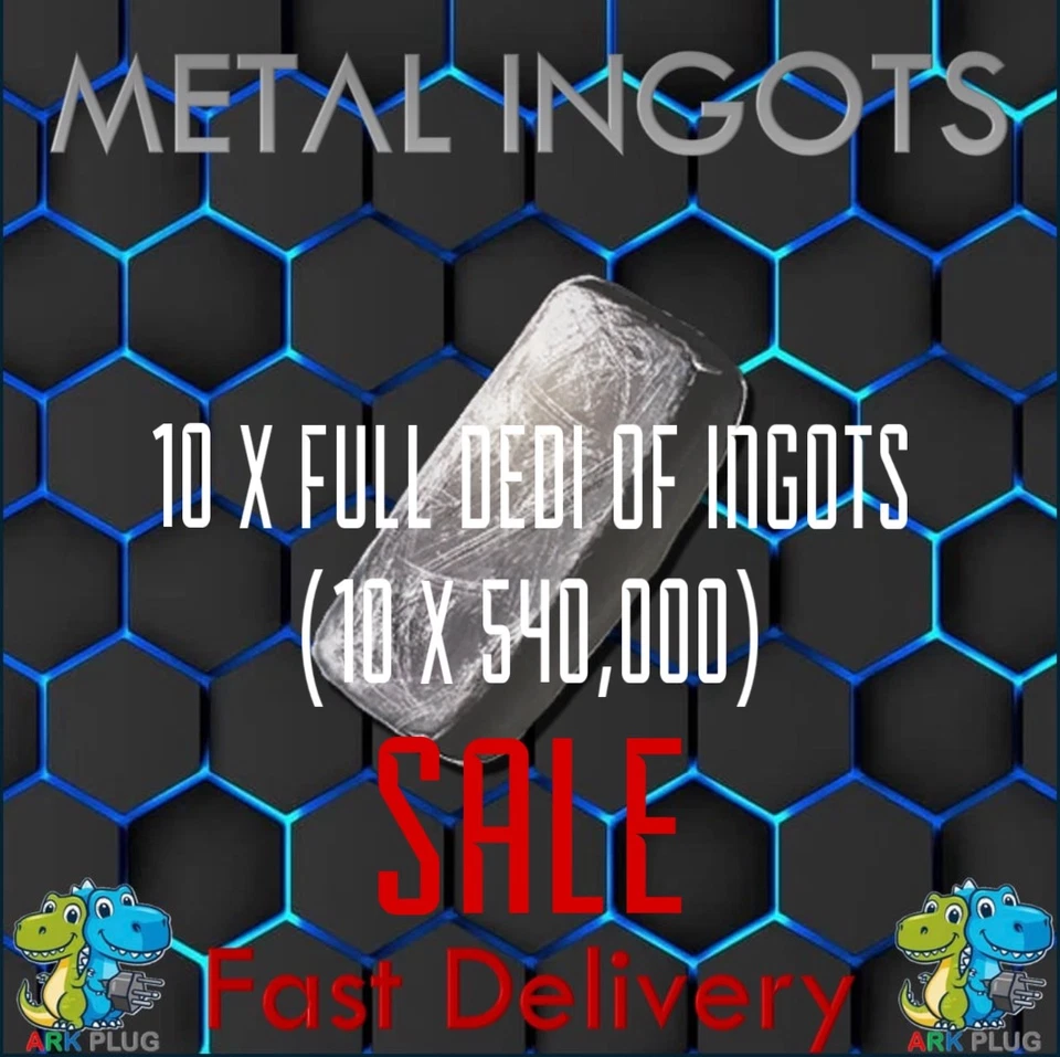 10 X Dedi of Metal Ingots Ark Survival Ascended PVE Fast Delivery