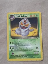 Pokemon WOTC 1999 Team Rocket Dark Arbok Rare NON-HOLO Vintage Pokemon Card MP