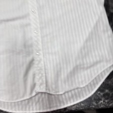 Vintage Ruddock Western Shirt Pearl Snap Striped White Mens XL Made in USA