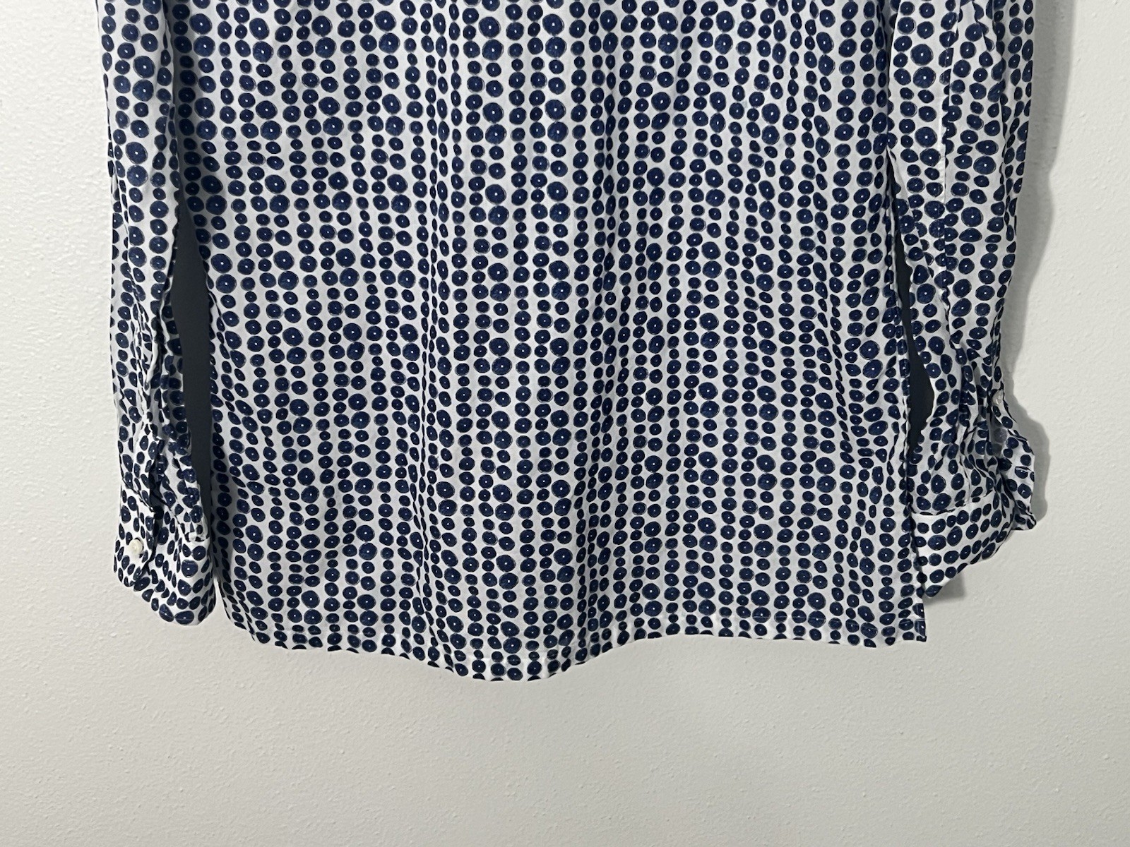 Knot Standard Blue Patterned Button Down Cotton S… - image 9